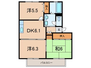 フレグランス日下部の物件間取画像